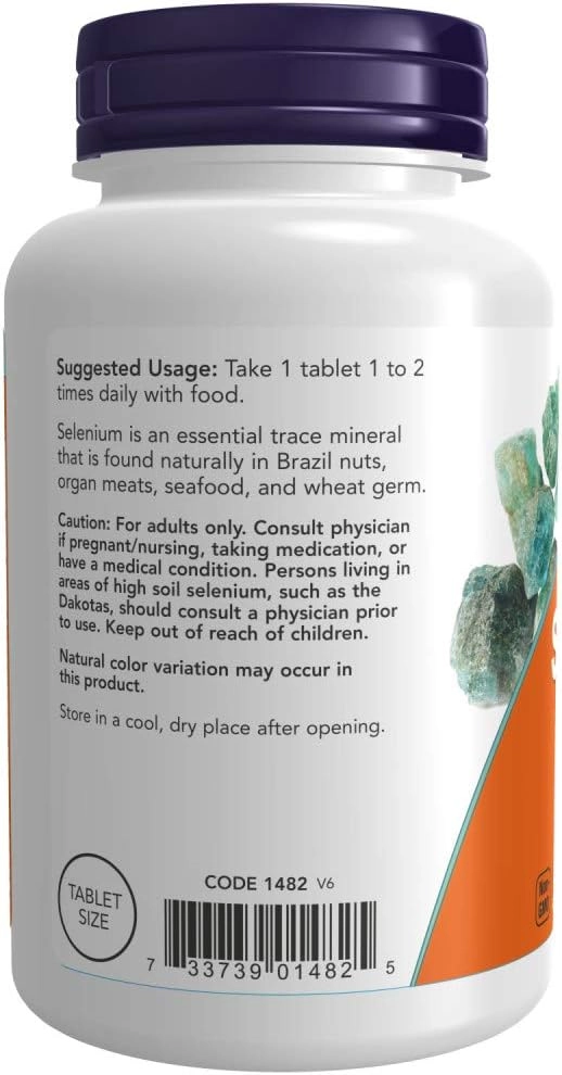 سلنیوم ۱۰۰ میکروگرم ناو فودز (NOW Foods Selenium 100 mcg)